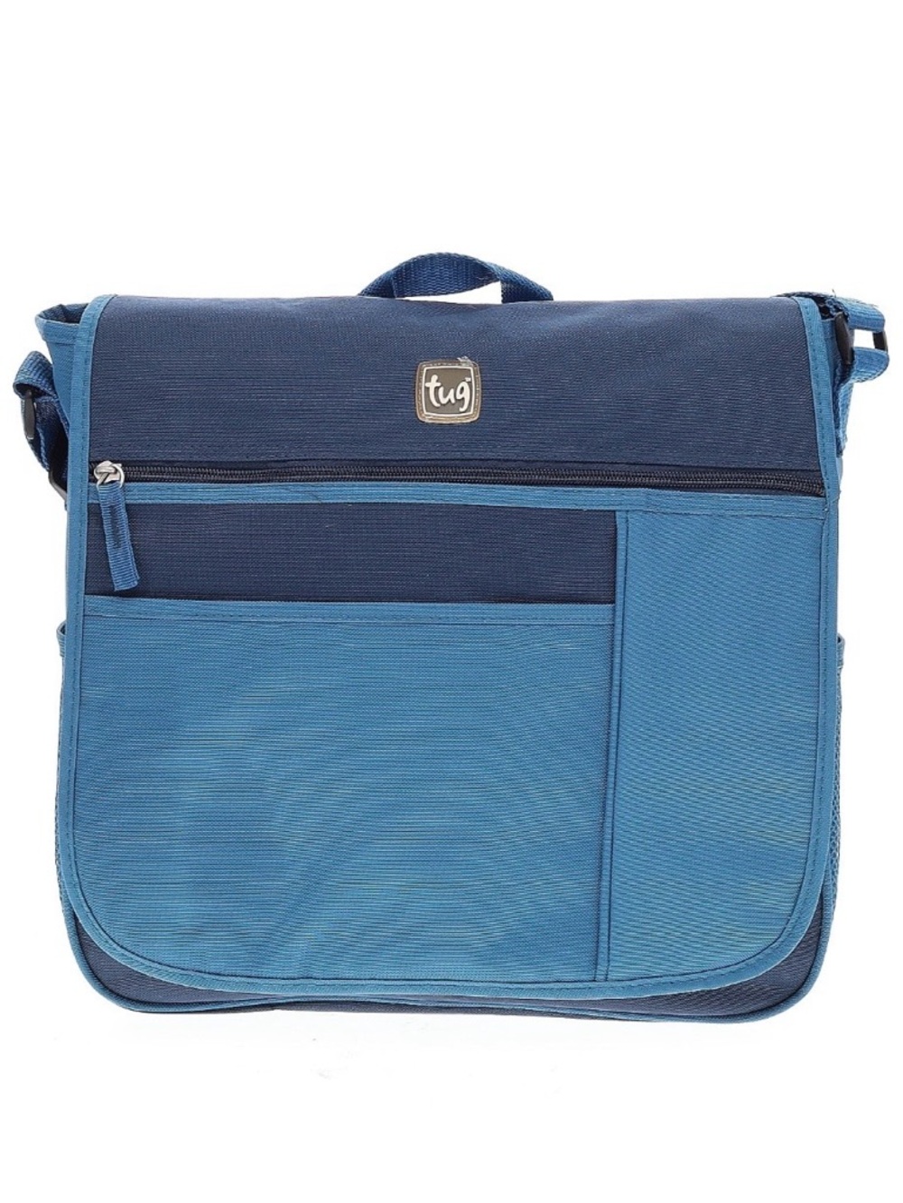 Blue Two-Tone Tug Messenger Bag